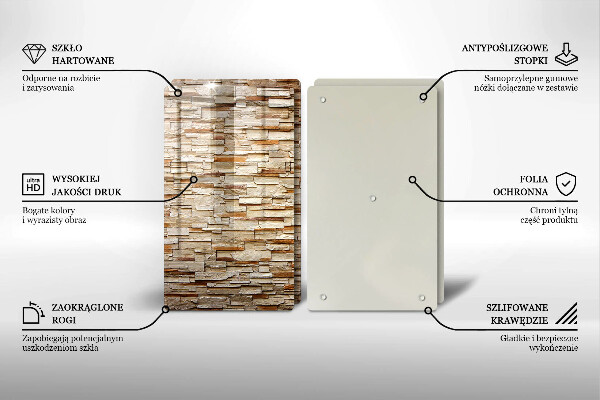 Cache plaque de cuisson Texture des pierres décoratives