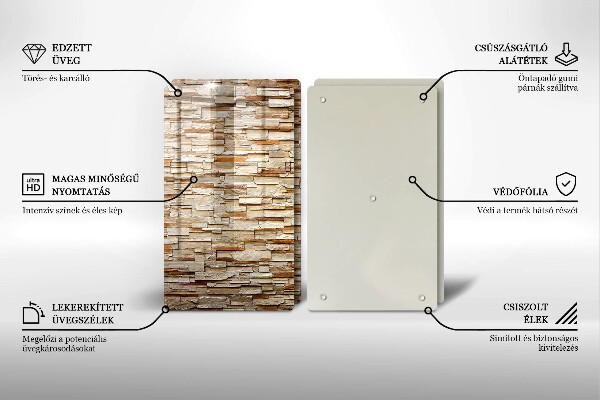 Cache plaque de cuisson Texture des pierres décoratives