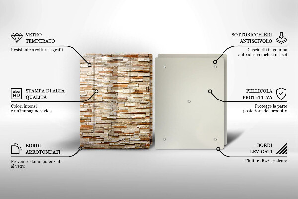Cache plaque de cuisson Texture des pierres décoratives