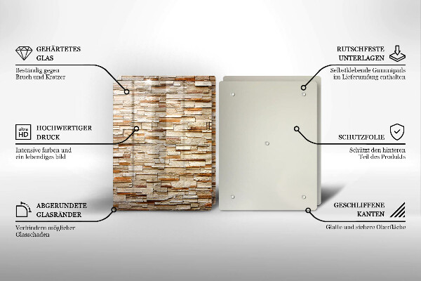 Cache plaque de cuisson Texture des pierres décoratives