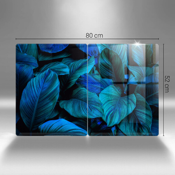 Cache plaque de cuisson Feuilles de végétation de la jungle