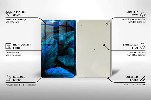 Cache plaque de cuisson Feuilles de végétation de la jungle