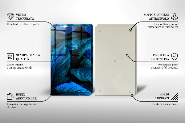 Cache plaque de cuisson Feuilles de végétation de la jungle