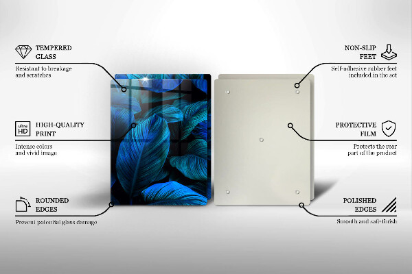 Cache plaque de cuisson Feuilles de végétation de la jungle