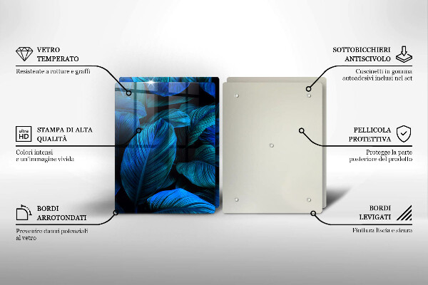 Cache plaque de cuisson Feuilles de végétation de la jungle