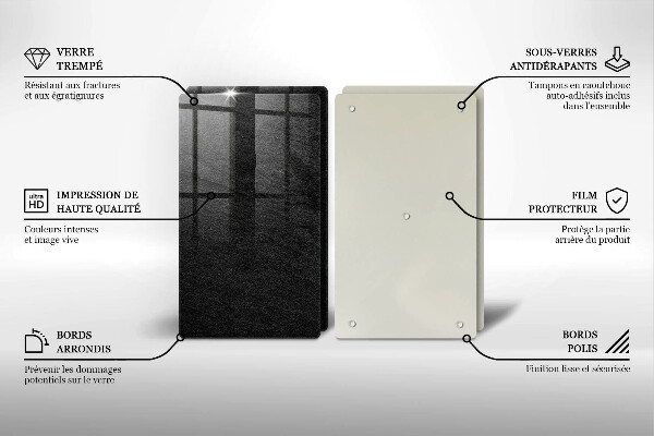 Cache plaque de cuisson texture de roche