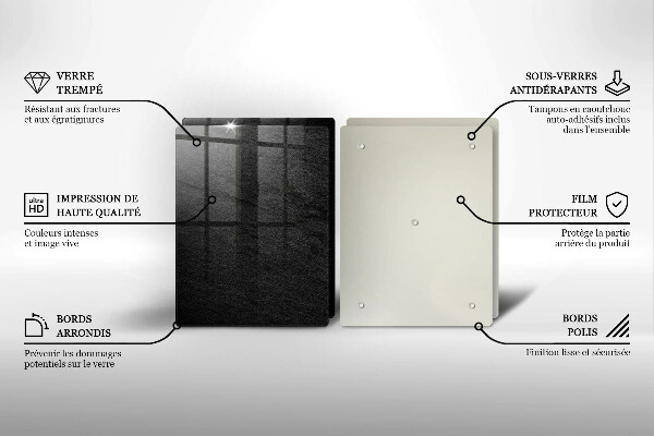 Cache plaque de cuisson texture de roche