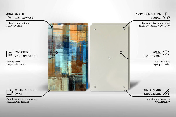 Cache plaque de cuisson Fond peint