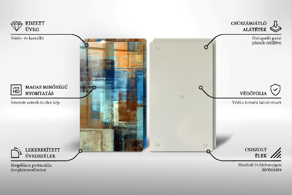 Cache plaque de cuisson Fond peint