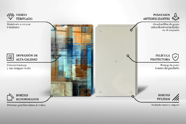 Cache plaque de cuisson Fond peint