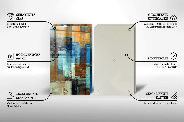 Cache plaque de cuisson Fond peint