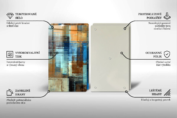 Cache plaque de cuisson Fond peint