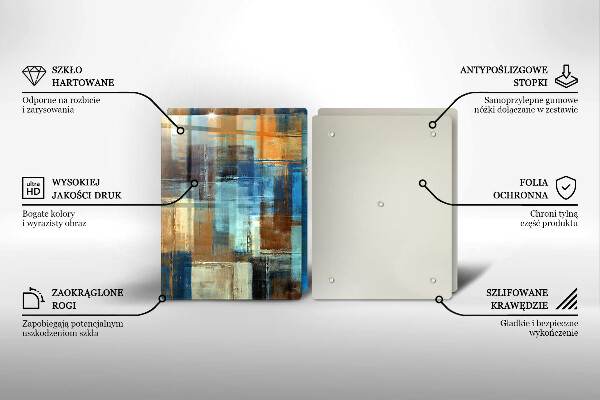 Cache plaque de cuisson Fond peint
