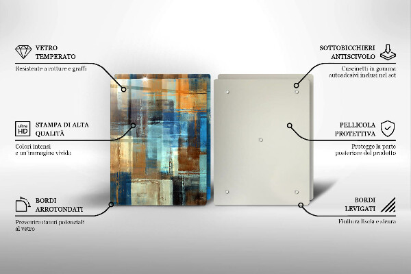 Cache plaque de cuisson Fond peint