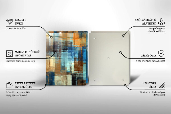 Cache plaque de cuisson Fond peint