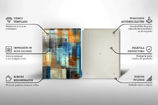 Cache plaque de cuisson Fond peint