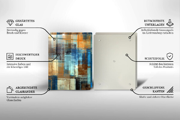 Cache plaque de cuisson Fond peint