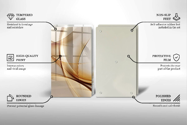 Cache plaque de cuisson Formes abstraites