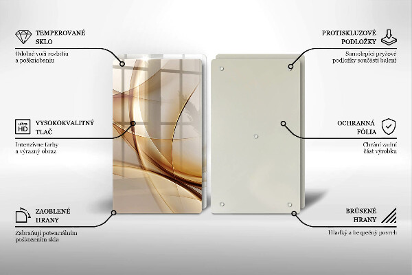 Cache plaque de cuisson Formes abstraites