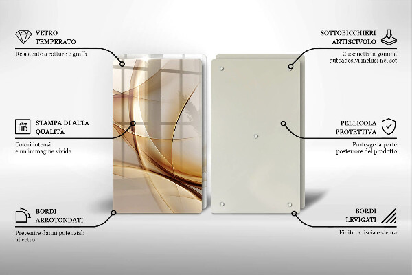 Cache plaque de cuisson Formes abstraites