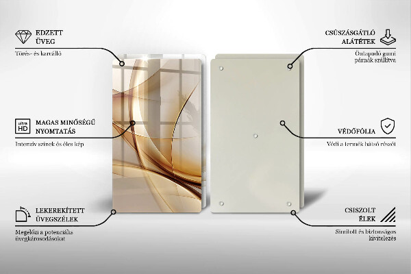 Cache plaque de cuisson Formes abstraites
