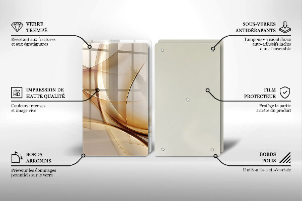 Cache plaque de cuisson Formes abstraites