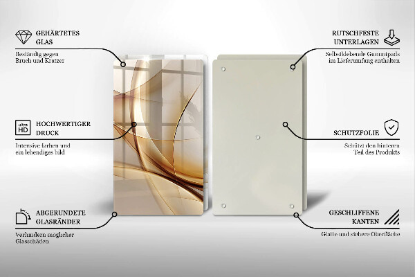 Cache plaque de cuisson Formes abstraites