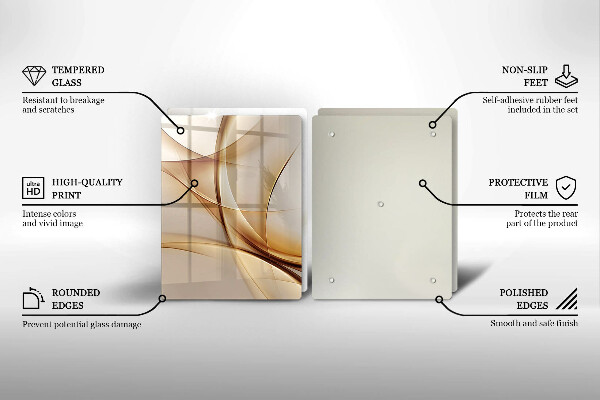 Cache plaque de cuisson Formes abstraites