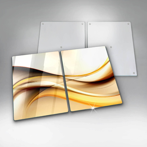 Cache plaque de cuisson Lignes de fumée abstraites