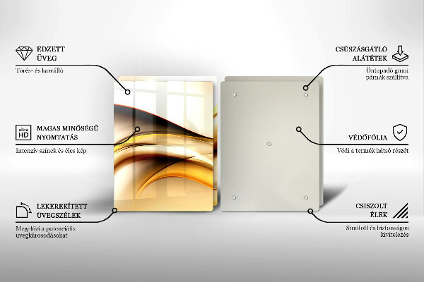 Cache plaque de cuisson Lignes de fumée abstraites