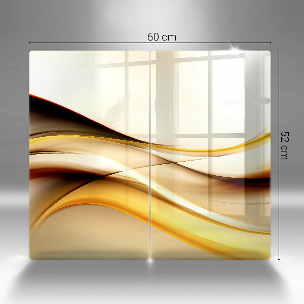 Cache plaque de cuisson Lignes de fumée abstraites