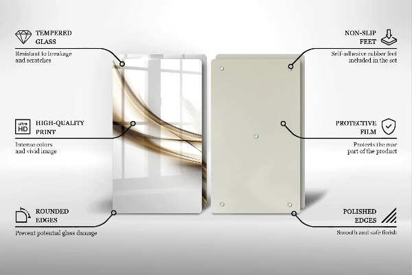 Cache plaque de cuisson Abstraction de lignes douces