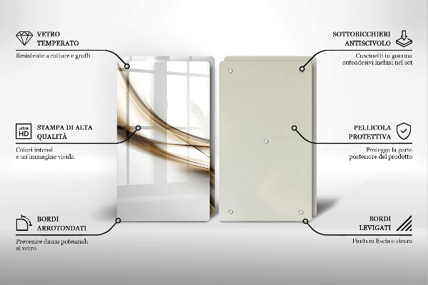 Cache plaque de cuisson Abstraction de lignes douces