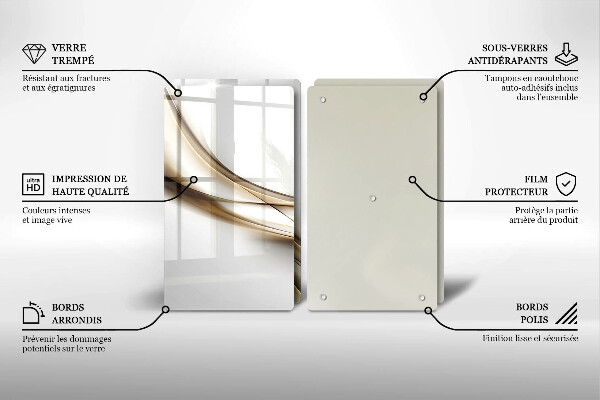 Cache plaque de cuisson Abstraction de lignes douces