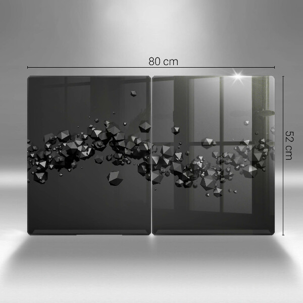 Cache plaque de cuisson Abstraction de formes 3D