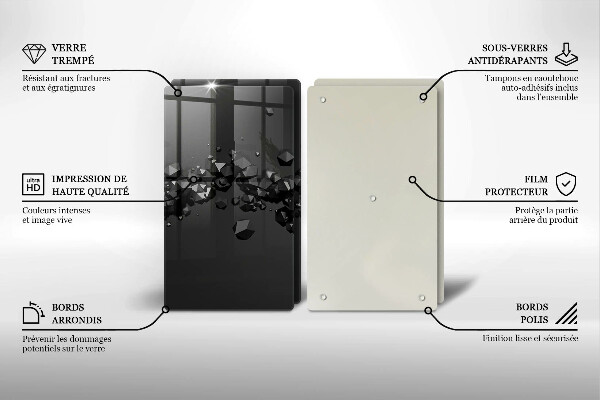 Cache plaque de cuisson Abstraction de formes 3D