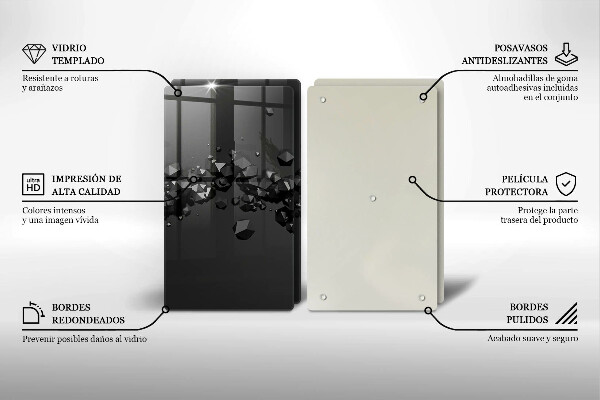 Cache plaque de cuisson Abstraction de formes 3D