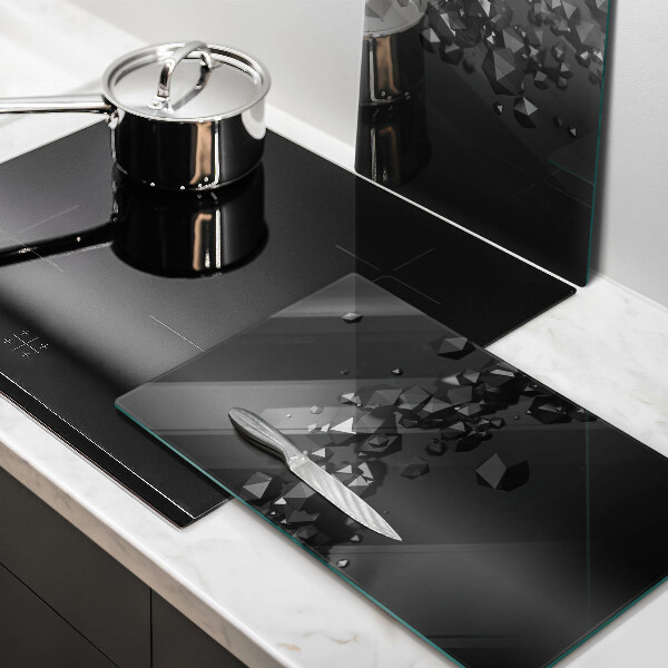 Cache plaque de cuisson Abstraction de formes 3D