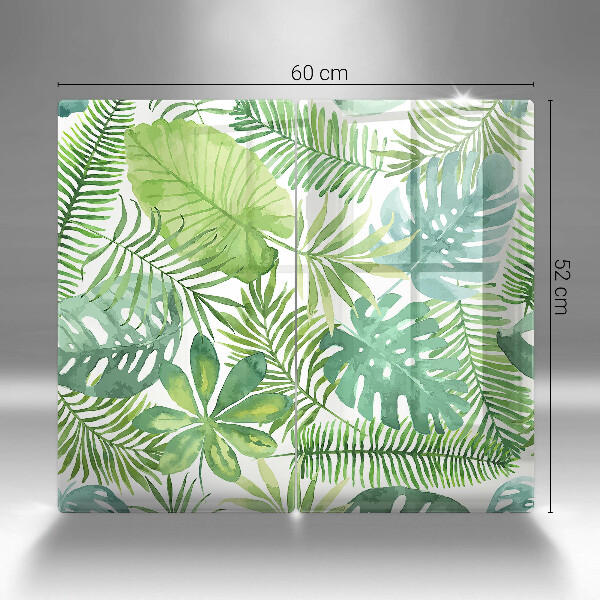 Cache plaque de cuisson Feuilles de boho aquarelle