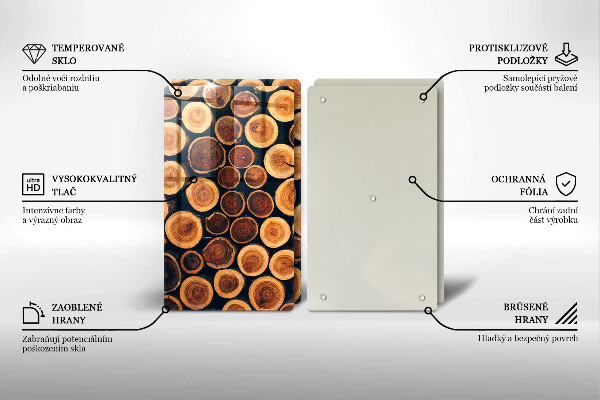 Cache plaque de cuisson Des souches d'arbres en bois