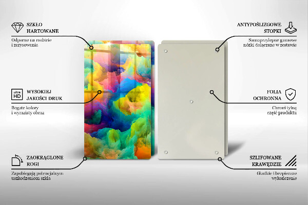 Cache plaque de cuisson Abstraction colorée