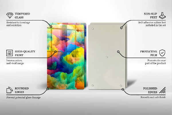 Cache plaque de cuisson Abstraction colorée