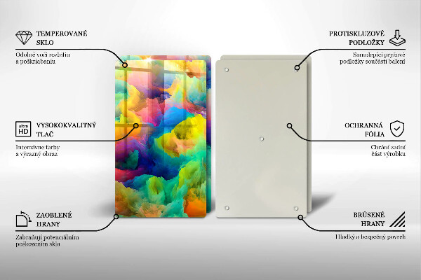 Cache plaque de cuisson Abstraction colorée