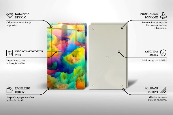 Cache plaque de cuisson Abstraction colorée