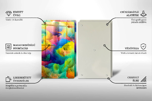 Cache plaque de cuisson Abstraction colorée