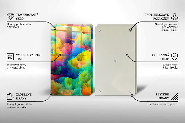 Cache plaque de cuisson Abstraction colorée