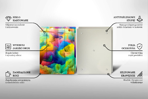 Cache plaque de cuisson Abstraction colorée