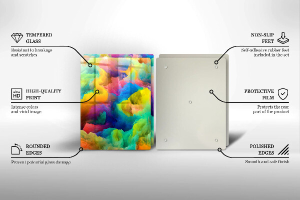 Cache plaque de cuisson Abstraction colorée