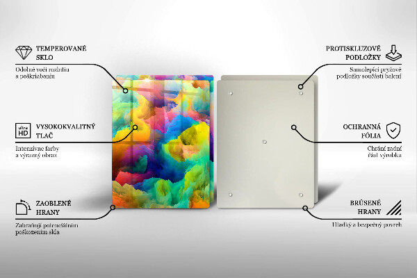 Cache plaque de cuisson Abstraction colorée