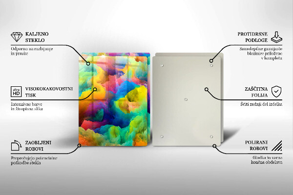 Cache plaque de cuisson Abstraction colorée